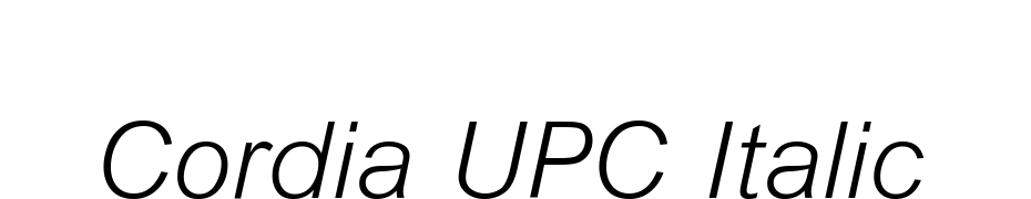 Cordia UPC Italic Yazı tipi ücretsiz indir